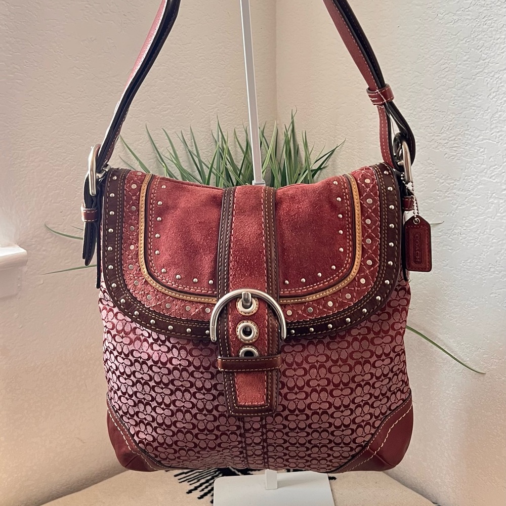 COACH Y2K Soho Buckle Signature Hobo Shoulder Bag G0769-F11405